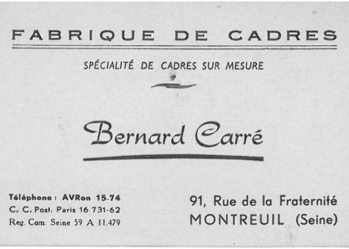 Carte de visite B.Carré